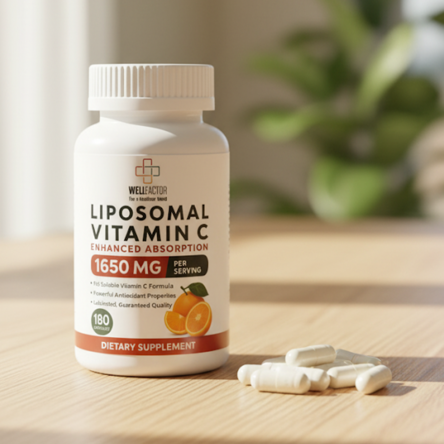 Well Factor Liposomal Vitamin C Capsules 1650mg