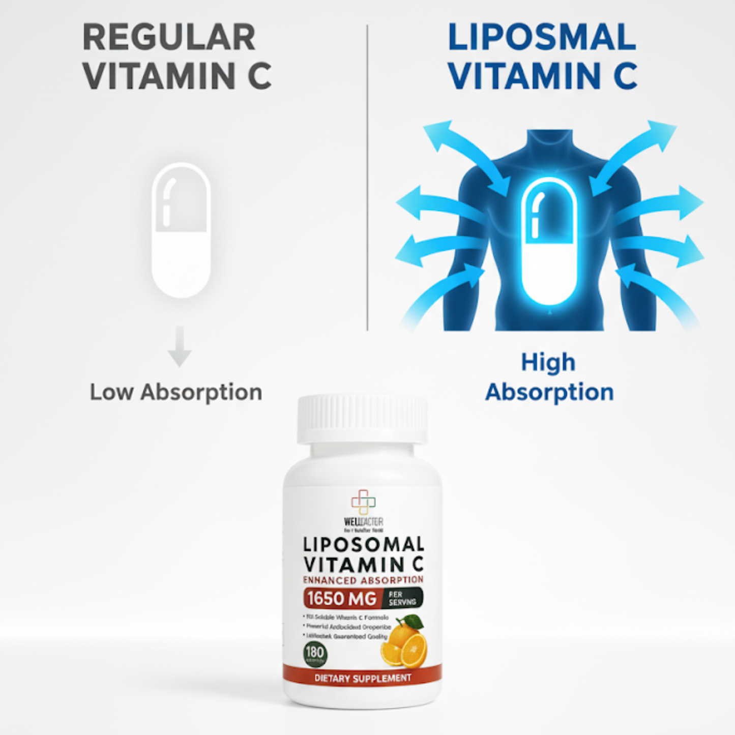 Well Factor Liposomal Vitamin C Capsules 1650mg